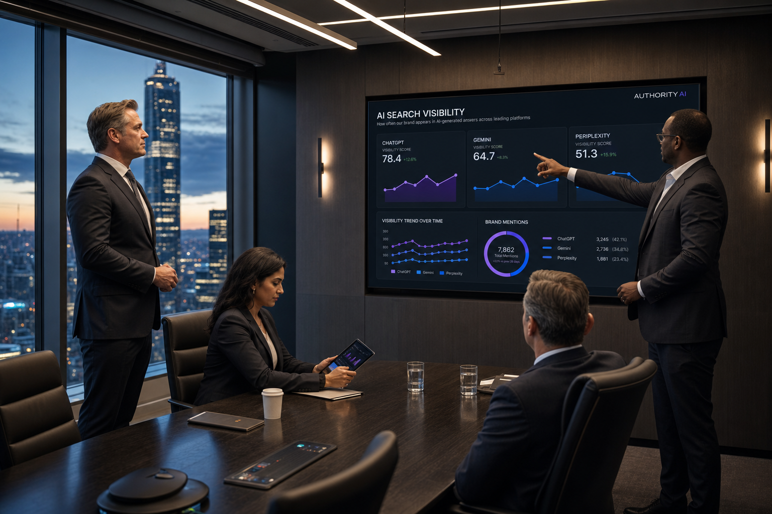 Head of Marketing reviewing AI search analytics
